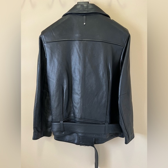NWT Mackage Jayda Oversized 100% Cow Leather Biker Jacket $1190 Sz M - Picture 6 of 6